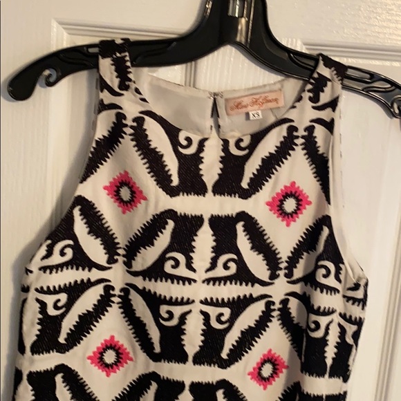 Mara Hoffman embroidered shift dress in black and pink - SUMMER SALE! - Picture 4 of 6